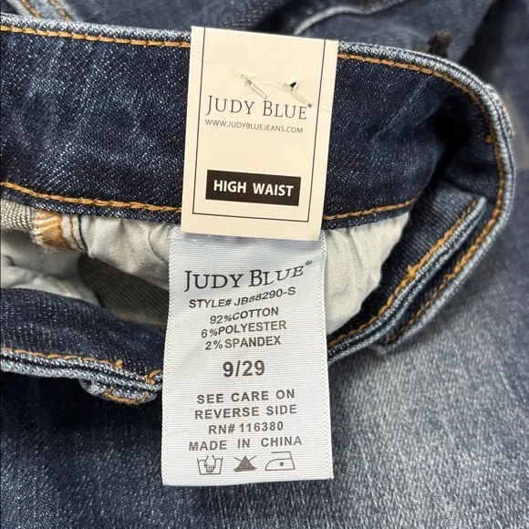 NEW! Judy Blue High Waist Slim Bootcut Jeans Distressed Slit 9/29 x 30 JB88290 - Picture 9 of 14